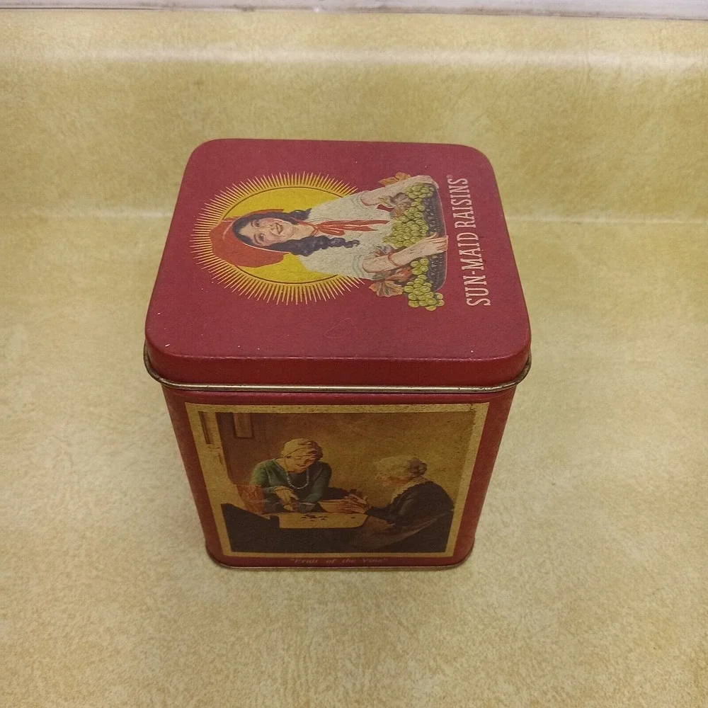 Vintage Sun Maid Raisins Collectors Tin Fruit Of The‎ Vine